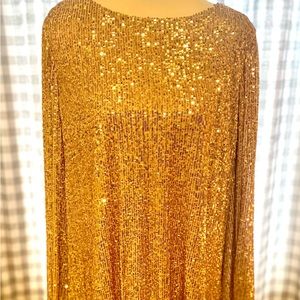 Gold Sequin Special Occasion Dress size 18